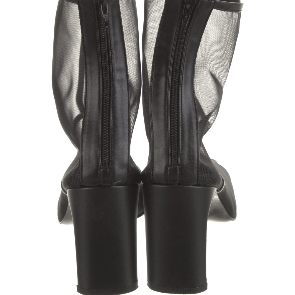 Danse Lente Black Leather & Mesh Ankle Boots — image 4 of 6